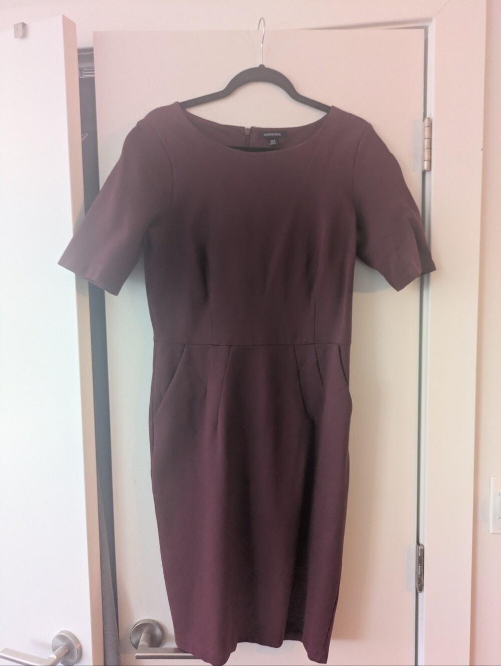 Lands End Burgundy Sheath Dress Size 12T